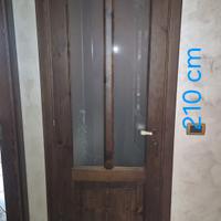 porte interne in legno massello con vetro smerigli