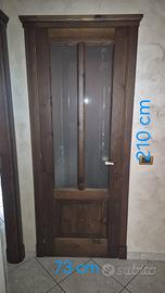 porte interne in legno massello con vetro smerigli