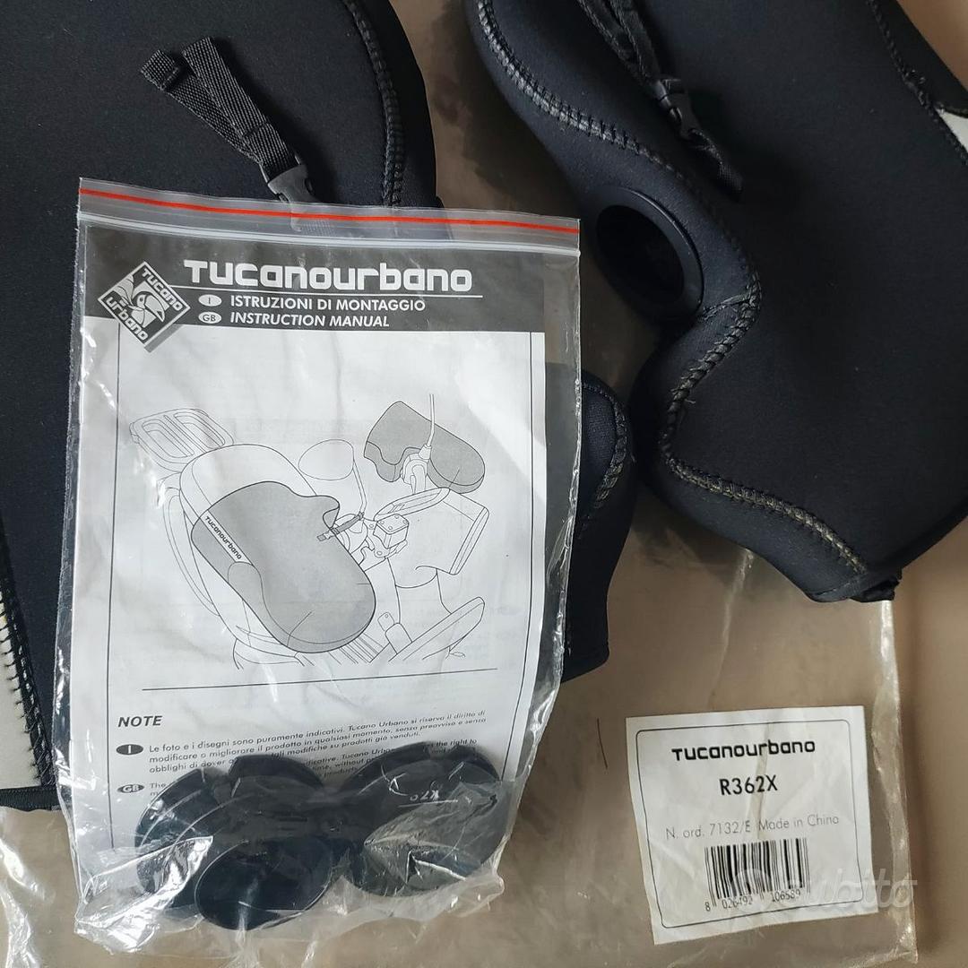 Tucano Urbano Coprimanopole R362X Per Scooter, Neoprene Impermeabile Termico, Per Manubri Senza Bilanciere - Verde Rifrangente