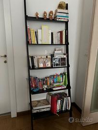 Libreria legno nero 5 ripiani