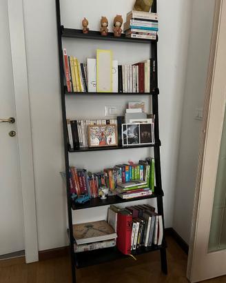 Libreria legno nero 5 ripiani
