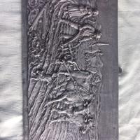 Antico Quadro Bassorilievo in Stagno - Scena Rural