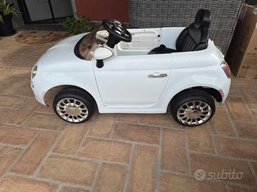 Auto Fiat 500  elettrica per  bambini