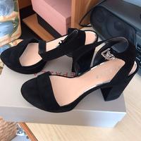 Sandali alti tacco nero