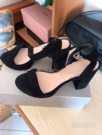 Sandali alti tacco nero