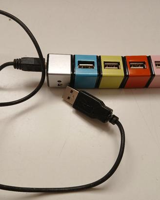 Hub USB 4 Porte Colorato Rohs