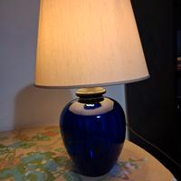 LAMPADA DA TAVOLO CON BASE IN VETRO SOFFIATO BLU V