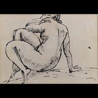 Marzullo Giuseppe ( 1913- 1988 ) Nudo di donna