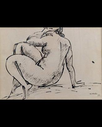 Marzullo Giuseppe ( 1913- 1988 ) Nudo di donna