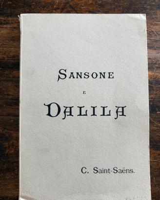 Spartito “Sansone e Dalila” - Canto e piano