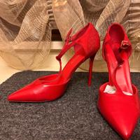 scarpe da donna rosse con tacco