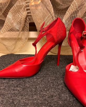 scarpe da donna rosse con tacco