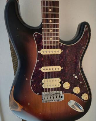 Body stratocaster relic sunburst nitro