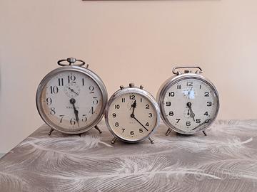 Lotto 3 Sveglie Orologio Antiche Veglia