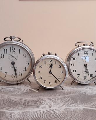 Lotto 3 Sveglie Orologio Antiche Veglia