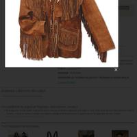 giacca camoscio con frange pari al nuovo