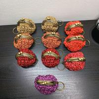 Set 10 portachiavi clic clac fatti ad uncinetto