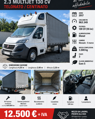 Fiat Ducato 2.3 Multijet 130 CV Telonato – 3,5T
