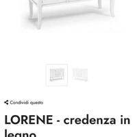 Madia/credenza in legno bianca