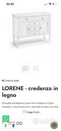 Madia/credenza in legno bianca