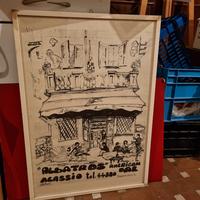 Quadro vintage disegno a mano – Alassio “Albatros”