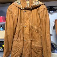 Giubbotto in pelle scamosciata marrone