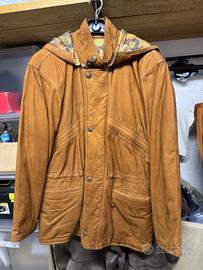 Giubbotto in pelle scamosciata marrone