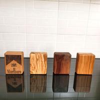 Portasigarette accendino in legno con stampa logo