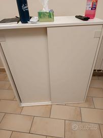 Scarpiera 3 ripiani con ante scorrevoli