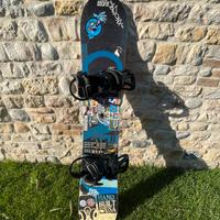 Tavola snowboard 155 gnu attacchi burton