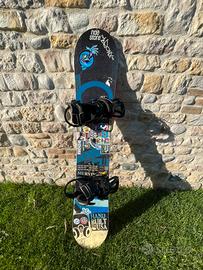 Tavola snowboard 155 gnu attacchi burton
