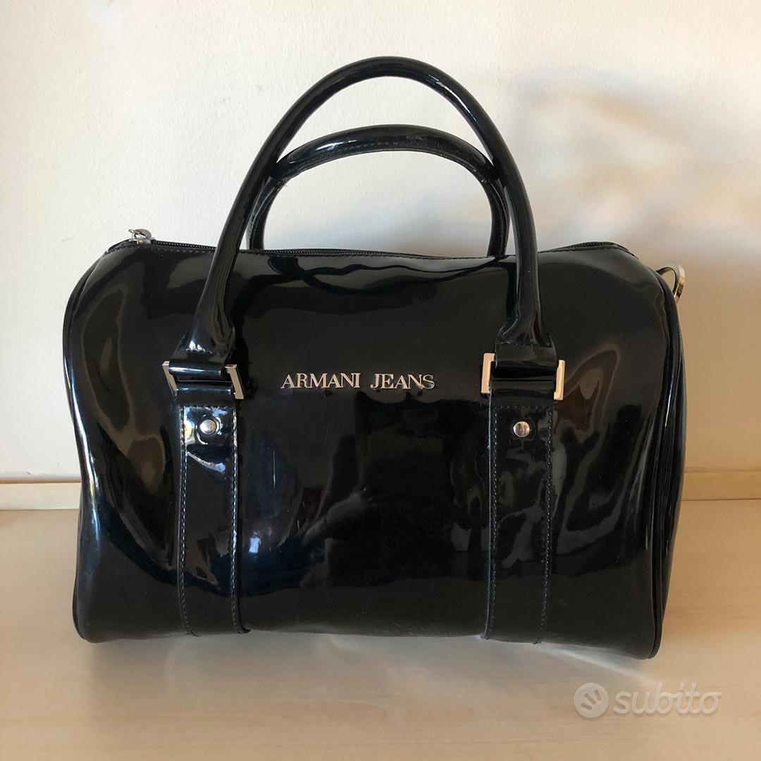 Borsa armani 2024 jeans vernice bianca