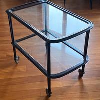 Carrello vetro e legno vintage