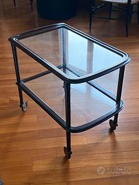 Carrello vetro e legno vintage