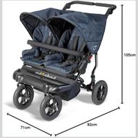 Passeggino gemellare ruote grandi  outn' about