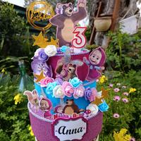 torta finta Masha e orso