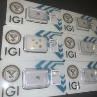 10 Diamanti bloster certificati IGI natural diamon