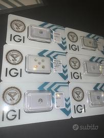 10 Diamanti bloster certificati IGI natural diamon