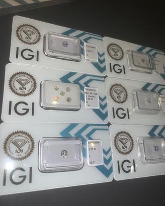 10 Diamanti bloster certificati IGI natural diamon