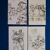 cartoline   alpini centenario  fine guerra