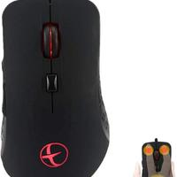 Mouse USB riscaldato 6 pulsanti 2400 dpi nero