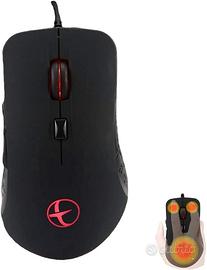 Mouse USB riscaldato 6 pulsanti 2400 dpi nero