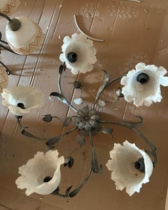 Lampadario con 5 lampadine