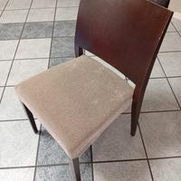 4 sedie sfoderabili salotto legno wenghè 