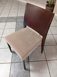 4 sedie sfoderabili salotto legno wenghè 