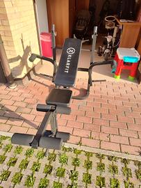 Home Gym Completa 140kg Pesi + Panca + Bilancieri 