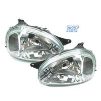 FARI PER OPEL CORSA B 93-00 FONDO CROMATO