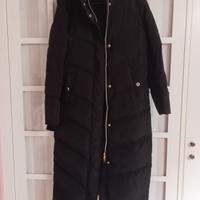 Piumino lungo nero guess donna 