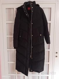 Piumino lungo nero guess donna 