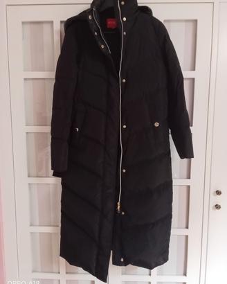 Piumino lungo nero guess donna 